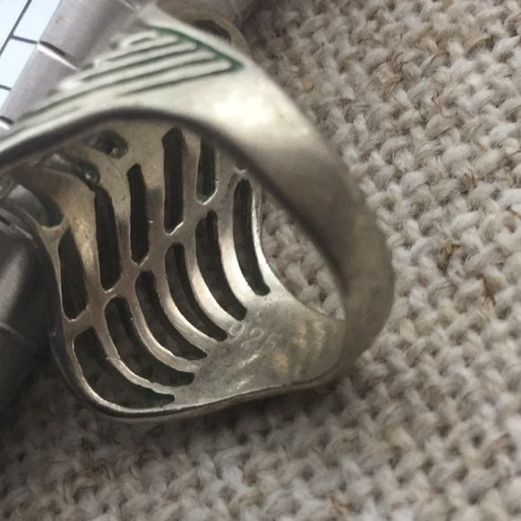 Silver wave ring. Size 6 - Picture 3 of 4